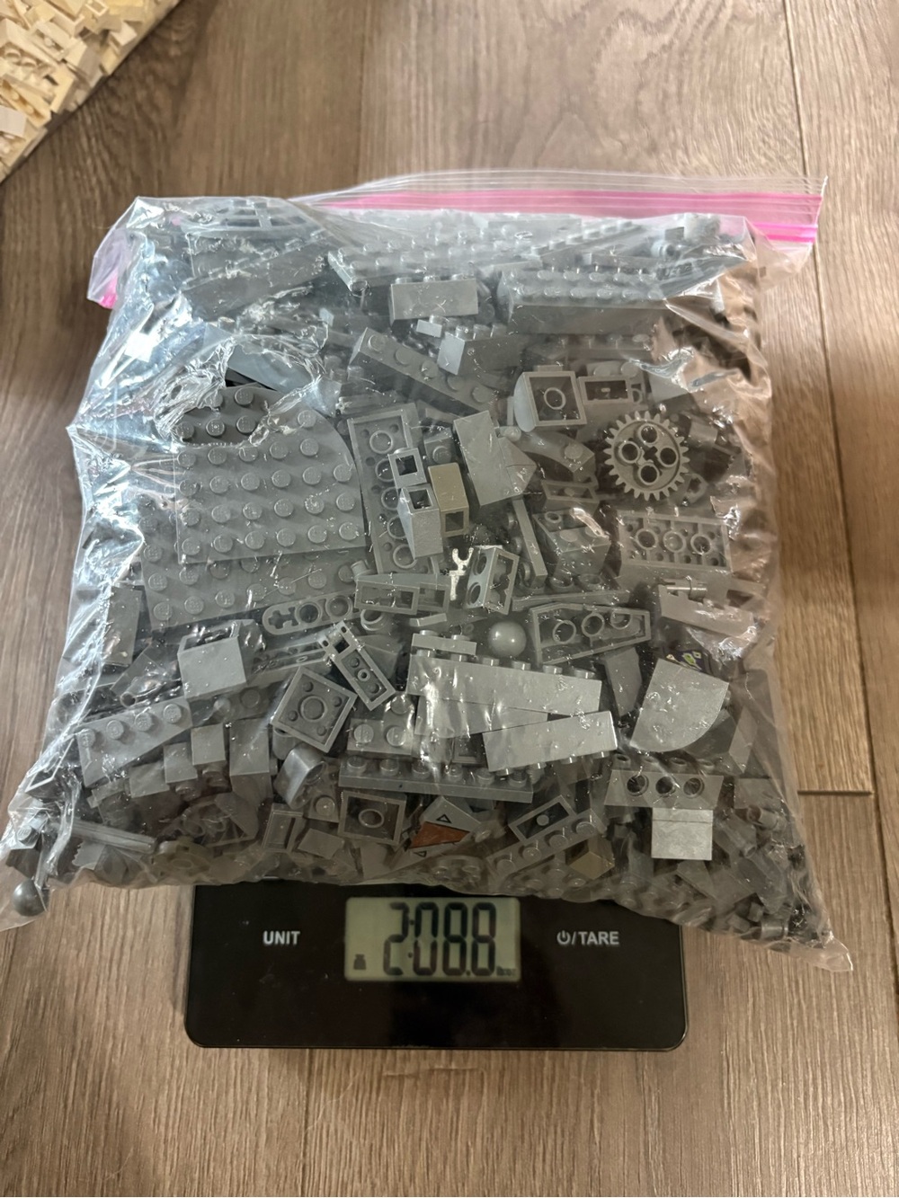 Lego Gray Building Brick Lot - Light Bluish Gray Pieces